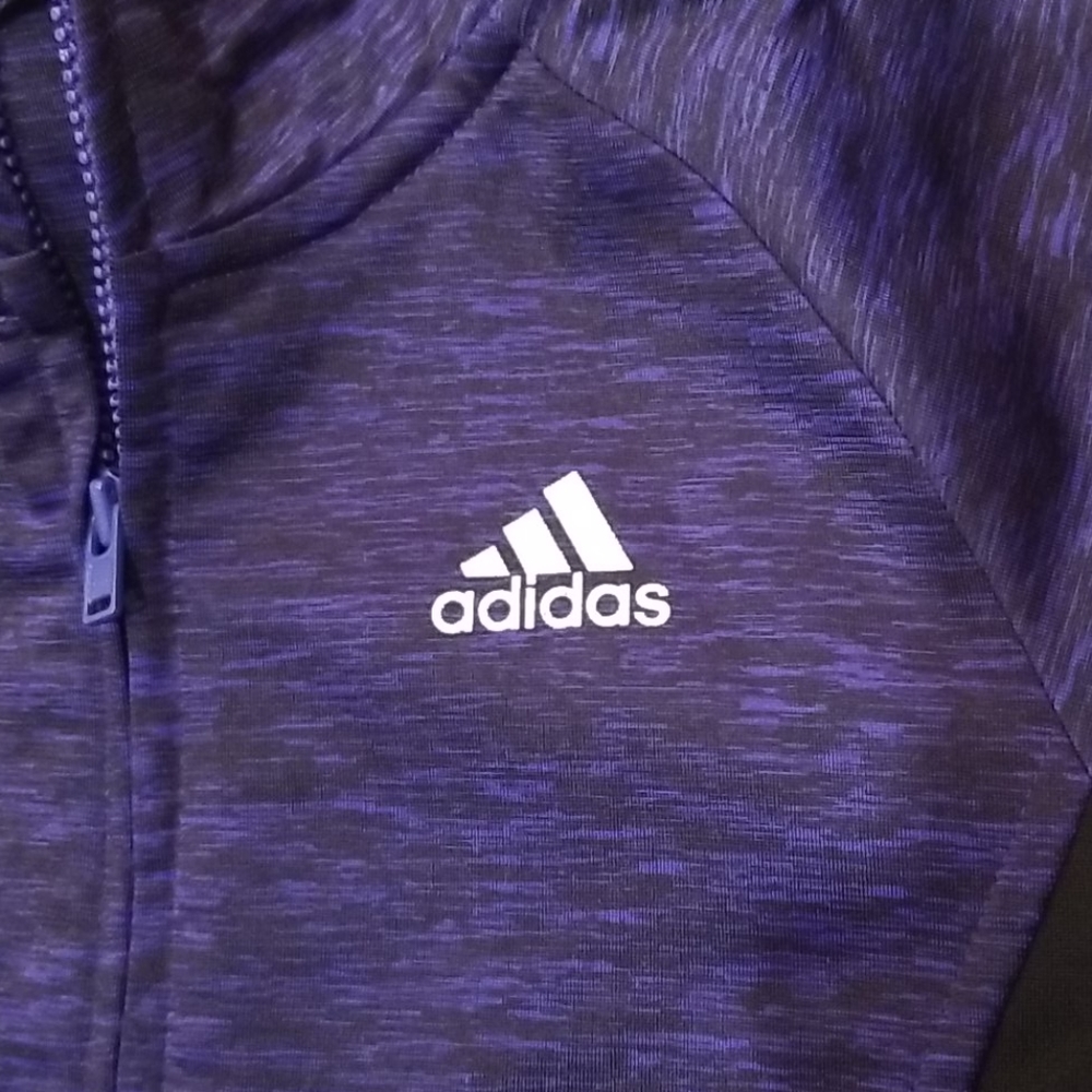 NWOT Adidas Girls Full Zip Jacket - Picture 3 of 5